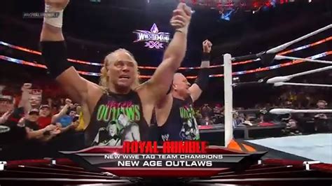 New Age Outlaws Win The Tag Team Championships Wwe Royal