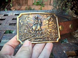 Western Belt Buckle for Men, Brass Belt Buckle Vintage, Western Gift ...