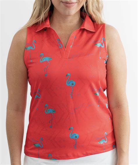 Womens Flamingo Golf Polo Just Beachy Only 39 95 Yatta Golf