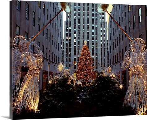 Us New York City Manhattan Rockefeller Center Christmas Tree Wall