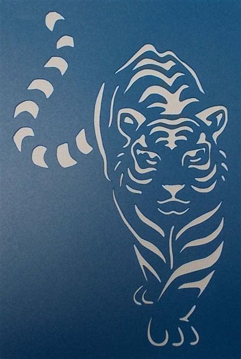 Prowling Tiger Stencil Tiger Stencil Stencils Animal Stencil