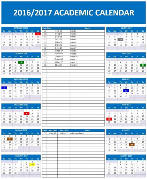 Microsoft Office School Year Calendar Templates Download Free Software