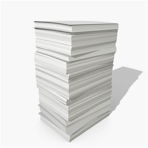 3d Stack Papers Model