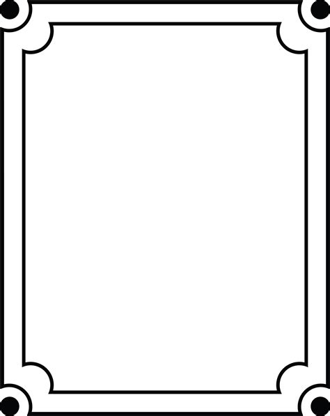 Simple Frame Png Free Clipart Of A Simple Black And White Frame