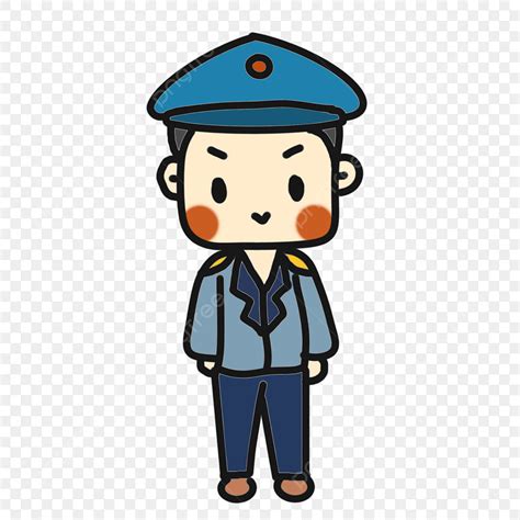 Gambar Karakter Keamanan Kartun Datar Keamanan Polisi Lalu Lintas