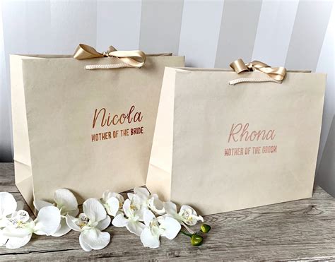 Personalised Luxury T Bag With Ribbon Weddings T Bags Etsy