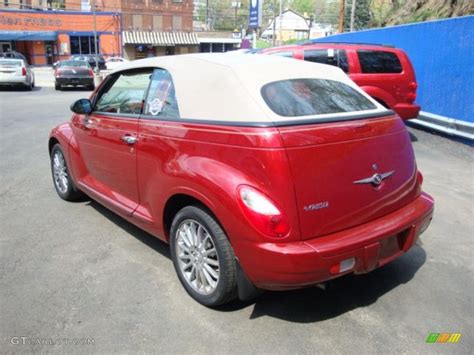 2008 Inferno Red Crystal Pearl Chrysler Pt Cruiser Touring Convertible
