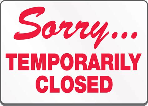 sorry temporarily out of service sign lhsk912