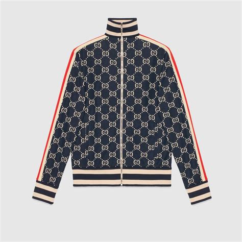 Gucci Gg Jacquard Cotton Jacket Mont Gucci Gucci Erkek