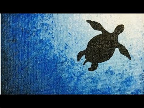 'floral crown corgi animals' wrapped canvas graphic art print on canvas. Sea turtle silhouette painting --- EASY PAINTING - YouTube