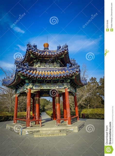 Beijing China 29 January 2017 Spectacular Ancient Pavilion Style