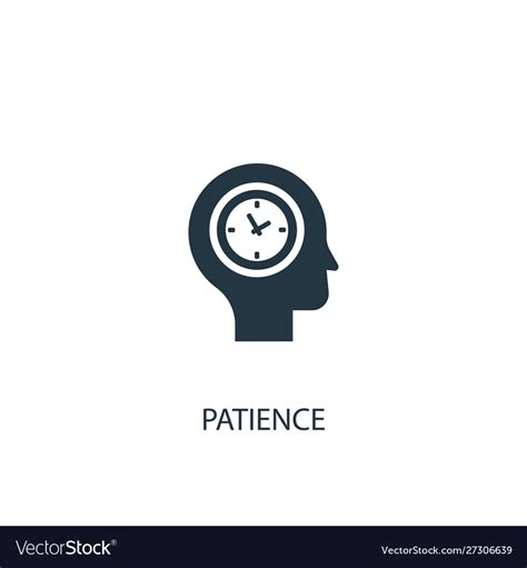 Patience Icon Simple Element Royalty Free Vector Image
