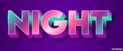 Night Text Effect And Logo Design Word Textstudio