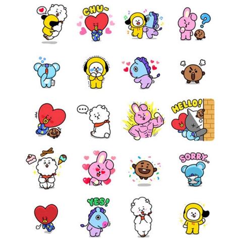 Official Bt21 Character Stickers On Hand Shopee Philippines