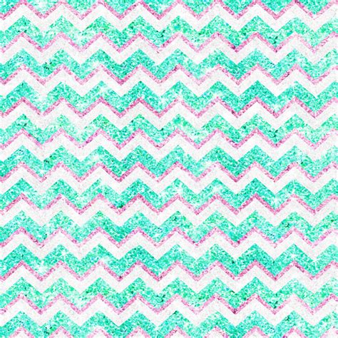 Free Download Chevron Pattern Girly Teal Pink Glitter Art Print By