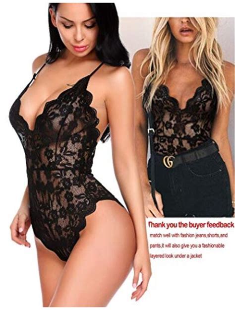 Buy Avidlove Women One Piece Lingerie Deep V Teddy Sexy Lace Bodysuit