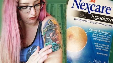 Step By Step Tegaderm Healing Tattoo Aftercare In 2020 Healing