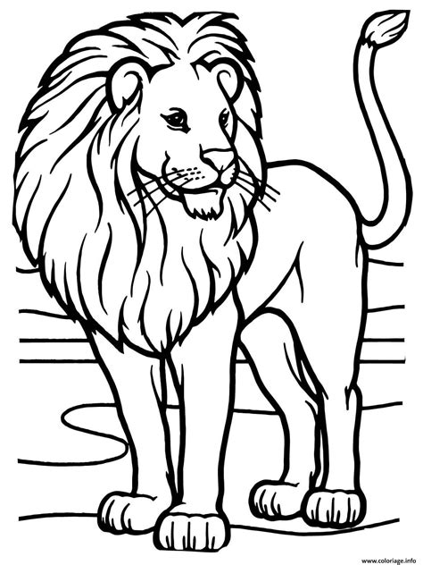 Coloriage Lion Dafrique Sauvage Dessin Lion à Imprimer