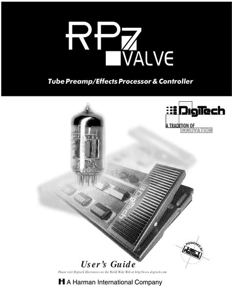 Digitech Rp 7 Valve User Manual Pdf Download Manualslib