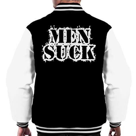 Large Anti Male Men Suck Mens Varsity Jacket On Onbuy
