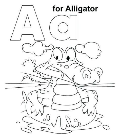 Alphabet Coloring Pages For Kids At Free Printable