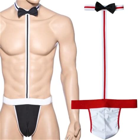 Buy Msemis Adult Men Sexy Lingerie Collared Borat Mankini Costume Gay Pouch Panties Borat