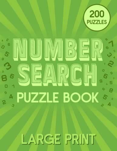 Number Search Puzzle Book Large Print Large Print Number Search