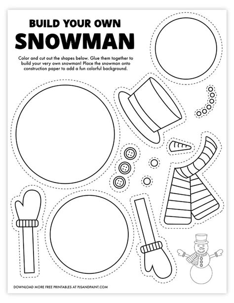 Free Printable Snowman Worksheets For Preschool