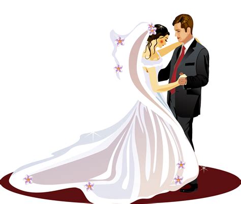 Wedding Invitation Bridegroom Clip Art The Bride And Groom Dance Png