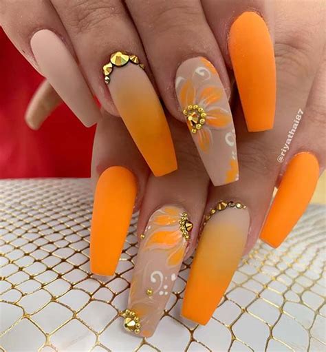 Of The Best Orange Nail Art Ideas And Designs Stayglam