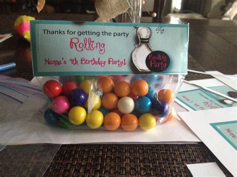 Cute Bowling Party Favors I Made For My Daughters 9 Th Birthday Party
