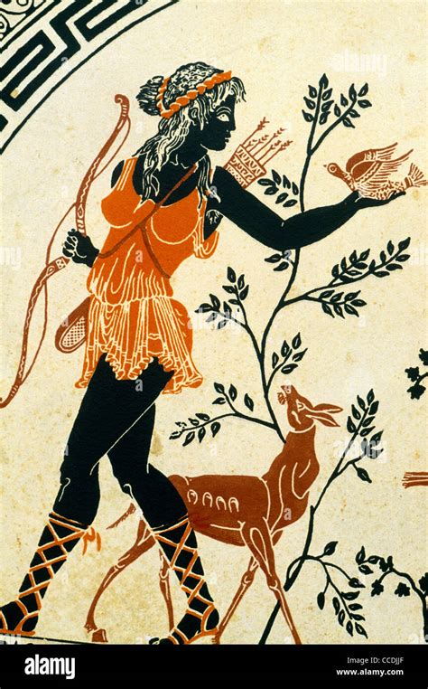 Artemis Drawing Greek Goddess Artemis Was Olympian Goddess Of Hunting