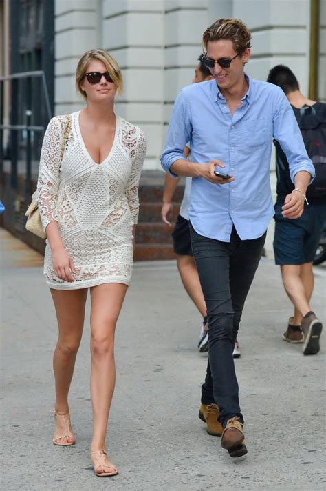 Kate Upton Leggy Cleavy Wearing A Lace Mini Dress Out In Nyc Porn