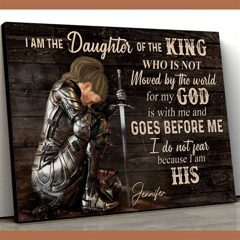 Personalized God Woman Warrior I Am The Daughter Of The King Do Not