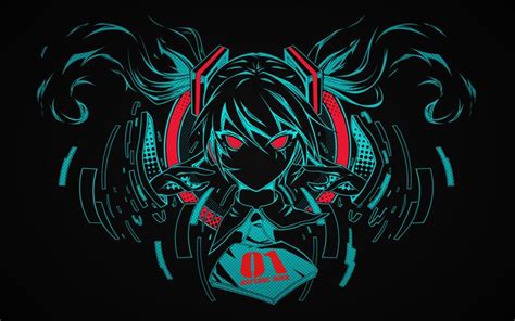 Check spelling or type a new query. Download wallpapers Hatsune Miku, minimal, Vocaloid, neon ...