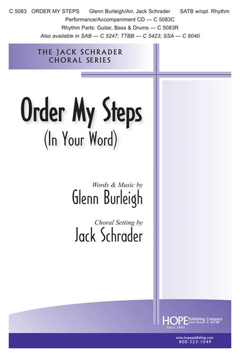 Order My Steps Js Satb Hope Publishing Company