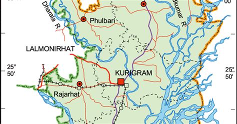 Maps Of Bangladesh Political Map Of Kurigram District