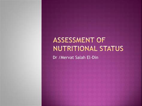 Ppt Assessment Of Nutritional Status Powerpoint Presentation Free