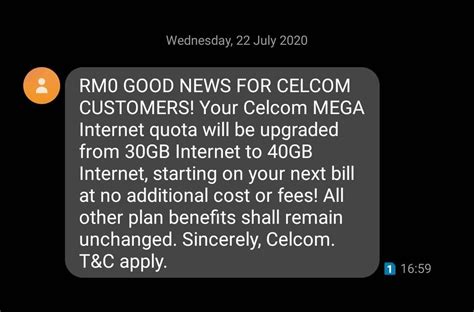 Celcom has introduced mega, a new postpaid plan starting from rm80 monthly with 30gb data and unlimited calls to all networks. Celcom offers free quota upgrade for postpaid customers