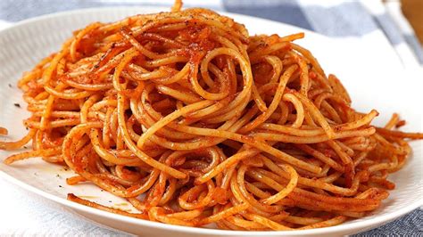 Espaguetis rojos FÁCIL Solo 3 ingredientes YouTube2020 スパゲッティ 簡単