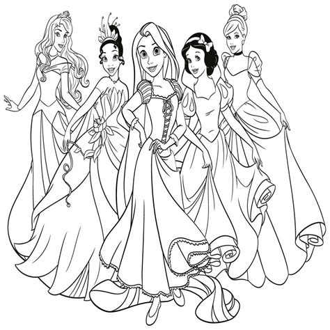 Dibujos De Princesas Disney Para Colorear E Imprimir Gratis Dibujos De