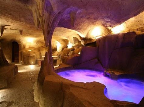 A Grotto With A Glowing Pool Indoor Pool Design Indoor