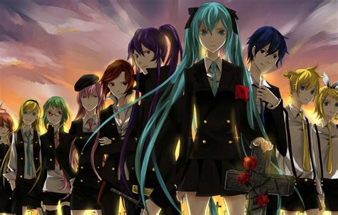 Wallpaper Vocaloid Hatsune Miku Meiko Vocaloid Lily Kaito Len