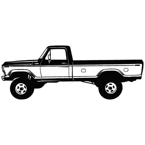Ford F250 Ranger Truck Clipart Vector Clip Art Graphics Dxf Svg Eps Ai
