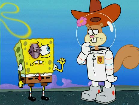 Spongebob doesn't get his black eye from a fight, he gets it from trying to open his tube of toothpaste! SpongeBuddy Mania - SpongeBob Episode - Blackened Sponge