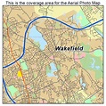 Aerial Photography Map of Wakefield, MA Massachusetts