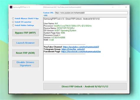 Download Samsung FRP Bypass Tool V
