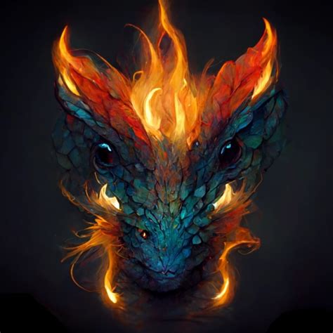 Fire Sprite Dragon Midjourney Openart