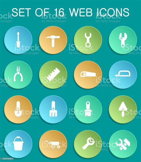 Work Tools Icon Set Stock Illustration Download Image Now
