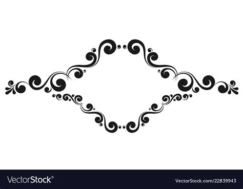 Decorative Frame Monogram Border Royalty Free Vector Image